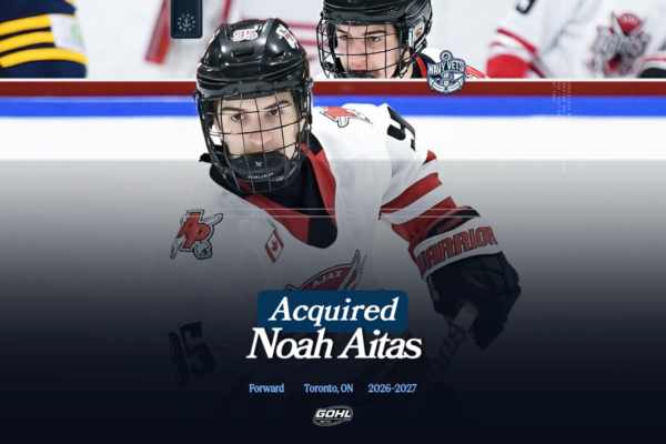 Navy Vets Acquire Forward Noah Aitas from Brantford