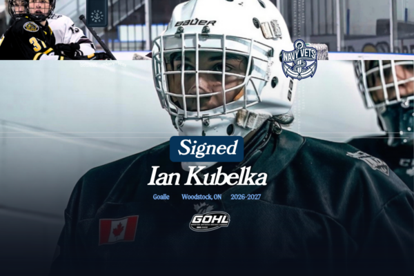 Welcome to Anchortown: Navy Vets Sign Goaltender Ian Kubelka